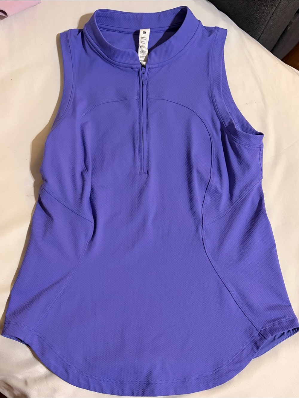 lululemon athletica Violet Sleeveless Zip-Front Athletic Tank